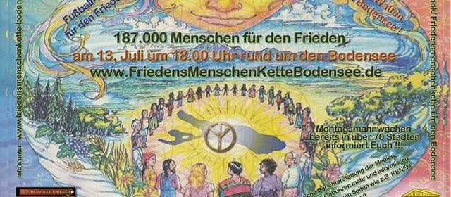 Friedensmenschenkette um den Bodensee am 13. Juli 2014